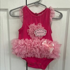 Popatu Pink Ruffle Tutu Baby Onesie